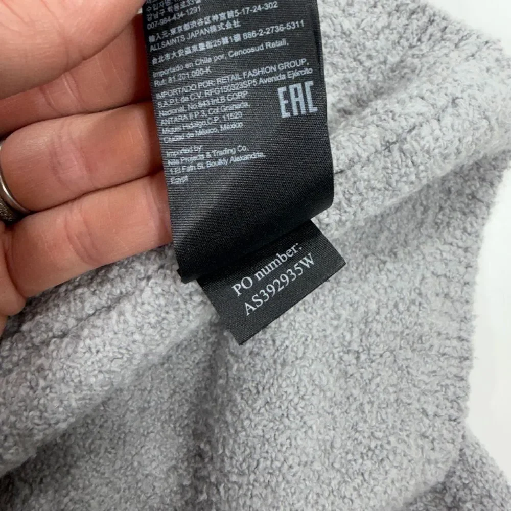 AllSaints Grey Oversized Sweater – Size M
